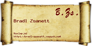 Bradl Zsanett névjegykártya